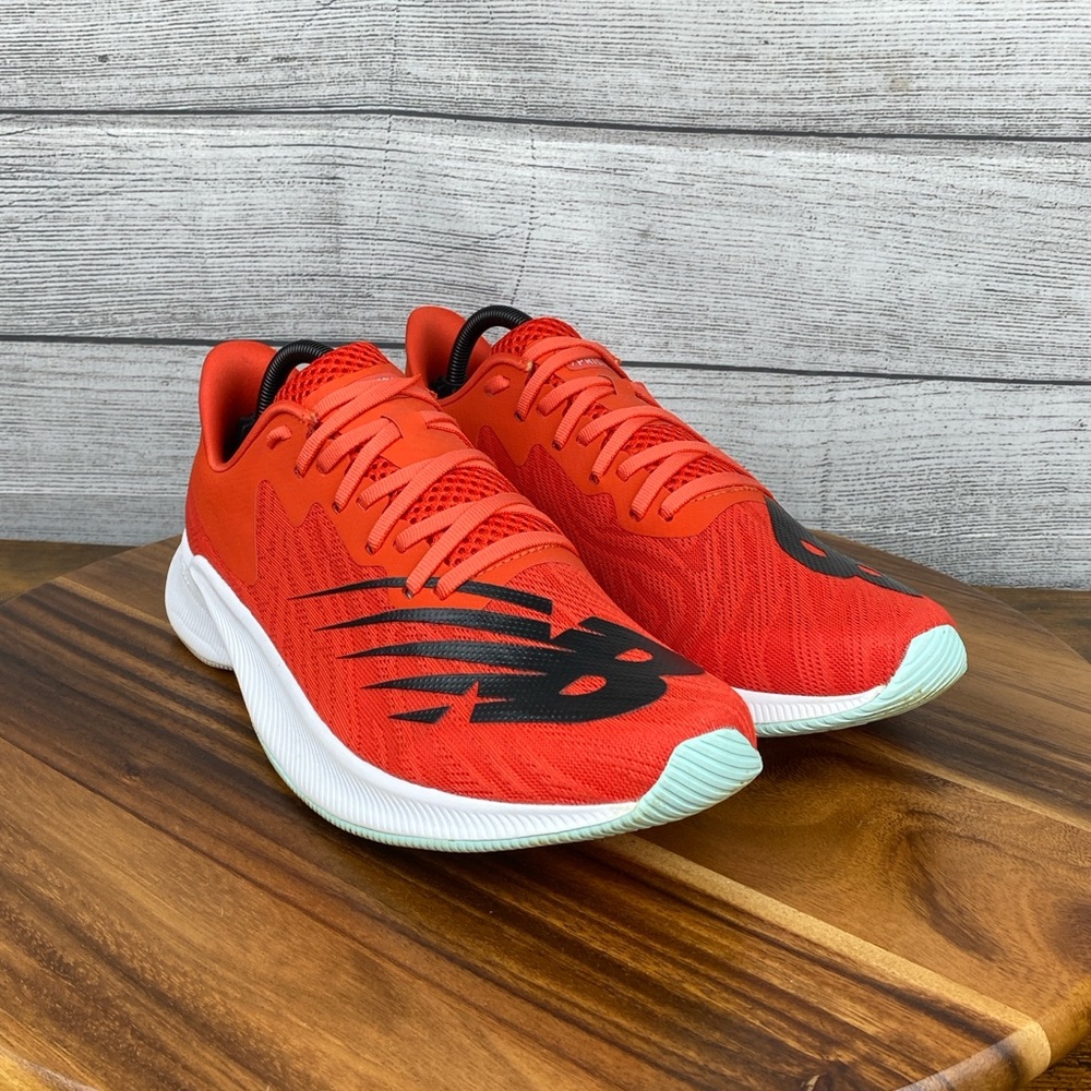 New Balance Men's Red and Black Athletic Running Shoes - Picture 3 of 12